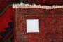 Hamadan Persian Rug 12'4" x 4'11" - Semi Antique Afshan Red, Blue Hand Knotted | detail view | SKU 110452