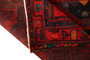 Hamadan Persian Rug 12'4" x 4'11" - Semi Antique Afshan Red, Blue Hand Knotted | side view | SKU 110452