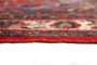 Hamadan Persian Rug 10'4" x 6'11" - Semi Antique Afshan Red, Blue Hand Knotted | corner detail | SKU 110455