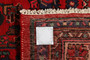 Hamadan Persian Rug 10x6 ft - Semi Antique Afshan Red, Blue Hand Knotted | pile detail | SKU 110455