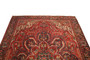 Serapi Persian Rug 12'6" x 9'2" - Semi Antique Medallion Red, Blue Hand Knotted | full view | SKU 110456