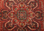 Serapi Persian Rug 12x9 ft - Semi Antique Medallion Red, Blue Hand Knotted | back view | SKU 110456