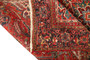 Serapi Persian Rug 12'6" x 9'2" - Semi Antique Medallion Red, Blue Hand Knotted | side view | SKU 110456