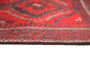 Baluch Persian Rug 6x3 ft - Semi Antique Mihrab Red, Blue Hand Knotted | side view | SKU 110457