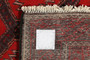 Baluch Persian Rug 6'9" x 3'5" - Semi Antique Mihrab Red, Blue Hand Knotted | detail view | SKU 110457