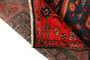 Hamadan Persian Rug 5'11" x 3'5" - Semi Antique Afshan Red, Blue Hand Knotted | side view | SKU 110458