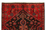 Hamadan Persian Rug 5x3 ft - Semi Antique Afshan Red, Blue Hand Knotted | texture detail | SKU 110458