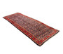 Arak Persian Rug 12'2" x 4'10" - Semi Antique Medallion Crimson, Red Hand Knotted | detail view | SKU 110466