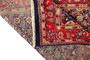 Arak Persian Rug 12x4 ft - Semi Antique Herati (Mahi), Afshan (All-Over) Navy Blue, Madder Red, Crimson Hand Knotted | pile detail | SKU 110466