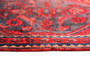 Hamadan Persian Rug 13x3 ft - Semi Antique Herati (Mahi), Afshan (All-Over) Madder Red, Navy Blue, Dark Red Hand Knotted | pile detail | SKU 110469