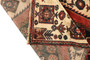 Saveh Persian Rug 5'4" x 2'11" - Semi Antique Medallion Red, Brown Hand Knotted | side view | SKU 110470