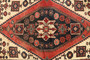 Saveh Persian Rug 5'4" x 2'11" - Semi Antique Medallion Red, Brown Hand Knotted | back view | SKU 110470