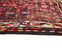 Farahan Persian Rug 9x4 ft - Semi Antique Herati (Mahi), Geometric Madder Red, Dark Red, Cream Hand Knotted | full view | SKU 110472