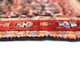 Hamadan Persian Rug 9'3" x 4'1" - Semi Antique Afshan Red, Blue Hand Knotted | pile detail | SKU 110473