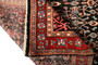 Hamadan Persian Rug 9x4 ft - Semi Antique Afshan Red, Blue Hand Knotted | side view | SKU 110473
