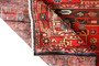 Hamadan Persian Rug 9x3 ft - Semi Antique Afshan Red, Blue Hand Knotted | back view | SKU 110474