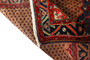 Kurdish Persian Rug 9'8" x 5'3" - Semi Antique Medallion Red, Blue Hand Knotted | detail view | SKU 110481