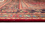 Mashad Persian Rug 11'2" x 8'0" - Semi Antique Medallion Crimson, Ultramarine Hand Knotted | detail view | SKU 110512