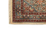 Birjand Persian Rug 3x1 ft - Semi Antique Medallion (Toranj), Herati (Mahi) Cream, Madder Red, Navy Blue Hand Knotted | pile detail | SKU 110513