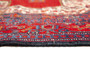 Senneh Persian Rug 6'3" x 4'2" - Semi Antique Medallion Crimson, Navy Blue Hand Knotted | pile detail | SKU 110515