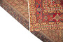 Ardabil Persian Rug 9'5" x 6'9" - Semi Antique Medallion Turquoise, White Hand Knotted | side view | SKU 110521