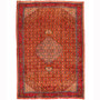 Ardabil Persian Rug 9'3" x 6'7" - Semi Antique Medallion Turquoise, White Hand Knotted | front view | SKU 110529