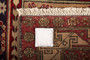 Ardabil Persian Rug 10x4 ft - Semi Antique Medallion (Toranj), Geometric Madder Red, Cream, Navy Blue Hand Knotted | back view | SKU 110533