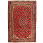 Ardabil Persian Rug 9x6 ft - Semi Antique Medallion Turquoise, White Hand Knotted | front view | SKU 110540
