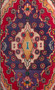 Tabriz Persian Rug 2'9" x 1'10" - Semi Antique Medallion Red, Cream Hand Knotted | detail view | SKU 110550