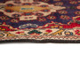 Tabriz Persian Rug 2x1 ft - Semi Antique Medallion Red, Cream Hand Knotted | corner detail | SKU 110550