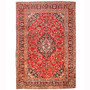 Ardakan Persian Rug 9'2" x 6'2" - Semi Antique Medallion Ivory, Beige Hand Knotted | front view | SKU 110592