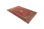 Ardakan Persian Rug 9x6 ft - Semi Antique Medallion Ivory, Beige Hand Knotted | detail view | SKU 110592
