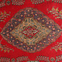Tabriz Persian Rug 13x9 ft - Semi Antique Medallion Red, Cream Hand Knotted | back view | SKU 110595