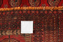 Baluch Persian Rug 5'5" x 3'4" - Semi Antique Mihrab Red, Blue Hand Knotted | side view | SKU 110596