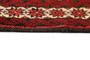 Baluch Persian Rug 6x3 ft - Semi Antique Geometric, Tribal and Nomadic Red, Dark Red, Burgundy Hand Knotted | pile detail | SKU 110597