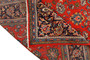 Sarouk Persian Rug 9x6 ft - Semi Antique Medallion Red, Blue Hand Knotted | side view | SKU 110599