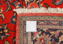 Sarouk Persian Rug 9x6 ft - Semi Antique Medallion Red, Blue Hand Knotted | back view | SKU 110599