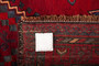 Garmsar Persian Rug 9'4" x 5'1" - Semi Antique Geometric Red, Blue Hand Knotted | side view | SKU 110645