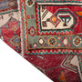 Hamadan Persian Rug 4x3 ft - Semi Antique Afshan Red, Blue Hand Knotted | detail view | SKU 110651