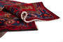 Kurdish Persian Rug 6'11" x 3'11" - Semi Antique Medallion Red, Blue Hand Knotted | detail view | SKU 110654