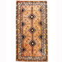 Shiraz Persian Rug 8'11" x 4'7" - Antique Geometric Blue, Red Hand Knotted | front view | SKU 110655