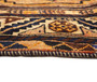 Shiraz Persian Rug 8'11" x 4'7" - Antique Geometric Blue, Red Hand Knotted | side view | SKU 110655