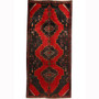 Sarab Persian Rug 9'1" x 4'3" - Semi Antique Medallion Camel, Blue Hand Knotted | back view | SKU 110656