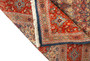 Birjand Persian Rug 9x7 ft - Semi Antique Shah Abbasi, Medallion (Toranj) Madder Red, Cream, Navy Blue Hand Knotted | detail view | SKU 110657