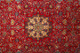 Arak Persian Rug 7'1" x 4'4" - Semi Antique Medallion Crimson, Red Hand Knotted | back view | SKU 110658