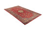 Arak Persian Rug 6'8" x 4'5" - Semi Antique Medallion Crimson, Red Hand Knotted | pile detail | SKU 110659