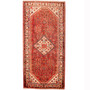 Arak Persian Rug 10x5 ft - Semi Antique Medallion Crimson, Red Hand Knotted | front view | SKU 110660