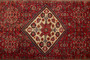 Arak Persian Rug 10'6" x 5'5" - Semi Antique Medallion Crimson, Red Hand Knotted | side view | SKU 110660