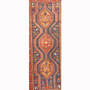 Ardabil Persian Rug 7'10" x 3'1" - Semi Antique Medallion Turquoise, White Hand Knotted | front view | SKU 110661