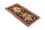 Shiraz Persian Rug 2'11" x 1'8" -  Geometric Blue, Red Hand Knotted | corner detail | SKU 110664